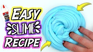 HOW TO MAKE SLIME For Beginners NO FAIL Easy DIY Slime Recipe [upl. by Relda]