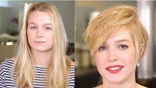 Long To Sexy Short Haircut Makeover [upl. by Letnoj]