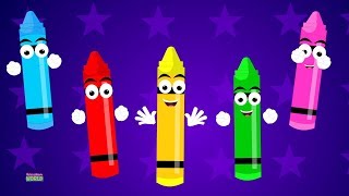 Five Little Crayons  Colors Song  Nursery Rhymes  Baby Songs For Kids [upl. by Weismann154]