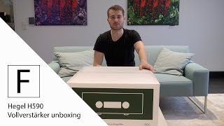 Hegel H590 Vollverstärker unboxing  10000€ Vollverstärker mit Streaming AirPlay Spotify amp co [upl. by Anilah25]