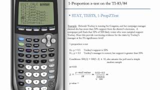 1Proportion ZTest Hypothesis Testing TI83 amp TI84 [upl. by Moncear]