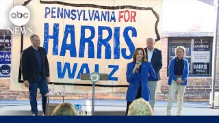 Kamala Harris delivers remarks at campaign stop in Pennsylvania [upl. by Rosana643]