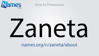 How to Pronounce Zaneta [upl. by Attekram]