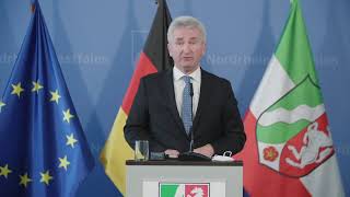 Live Wirtschaftsminister Prof Dr Andreas Pinkwart zum Verfahren der Modellprojekte [upl. by Anoik264]