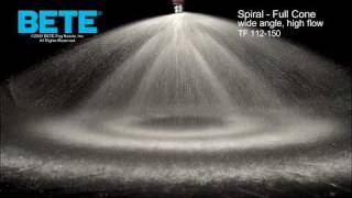 Full Cone Spiral Spray Nozzles BETE TF 112150 [upl. by Atilamrac]