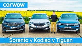 VW TiguanAllspace vs Skoda Kodiaq vs Kia Sorento  Which is the best 7seater SUV [upl. by Forester]