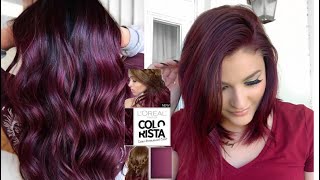 DIY BURGUNDY HAIR  L’Oréal Colorista Maroon [upl. by Nevins]