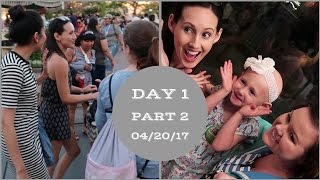 Making new friends in the park  Disneyland vlog 17 [upl. by Nalo541]