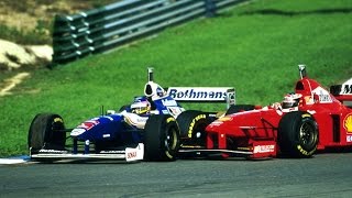 1997 European GP Jerez  SchumacherVilleneuve crash [upl. by Chicoine425]