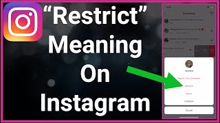 What Does Restrict Mean On Instagram [upl. by Nady]