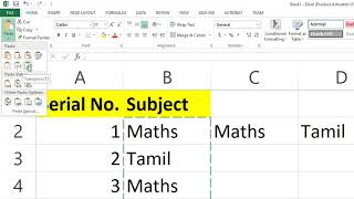 MS Excel Tips  How to Copy Vertical and Paste Horizontal in Microsoft Excel Transpose [upl. by Imaon8]