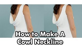 Cowl Neckline Pattern Making Tutorial Back Cowl [upl. by Ahsian867]