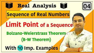 Limit Point of a Sequence BolzanoWeierstrass Theorem  BW Theorem  Sequence of real numbers 04 [upl. by Glynda]