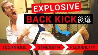 EXPLOSIVE KARATE BACK KICK EXERCISES USHIRO GERI — Jesse Enkamp [upl. by Wetzell345]