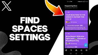 How To Find Spaces Settings On X Twitter App [upl. by Atiruam]