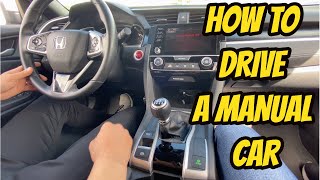 HOW TO DRIVE A MANUAL CAR FOR BEGINNERS STEP BY STEP [upl. by Inej]