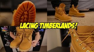 HOW TO LACE YOUR TIMBERLAND BOOTS [upl. by Westney]