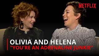 The Olivia and Helena Interview  The Crown S3 [upl. by Aleafar]