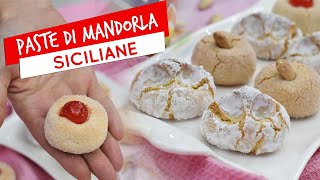 Paste di mandorla originale siciliana  RICETTA FACILE  Easy Sicilian almond cookies 😍 [upl. by Sonya]