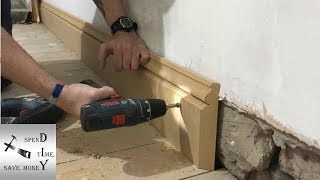 How to attach skirting boards baseboards to solid walls [upl. by Rintoul598]