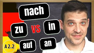 German Prepositions  Prepositions of direction  nach zu in auf an  Richtungspräpositionen [upl. by Mota]