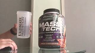 How to drink MASS TECH MASS GAINER by MUSCLETECH [upl. by Sanez]