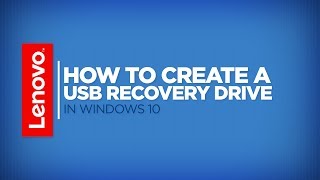 How To  Create a USB Recovery Drive in Windows 10 [upl. by Belier233]