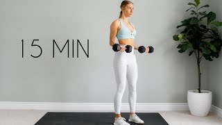 Full UPPER BODY Workout Tone amp Sculpt  15 min At Home [upl. by Terris]