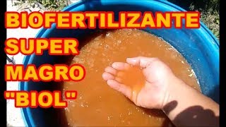 BIOFERTILIZANTE quotBIOLquot SUPERMAGRO  USO FOLIAR CÓMO LO PREPARO [upl. by Henig]