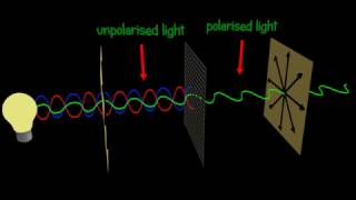 Polarization  Polarizer  Explained and animated 3d [upl. by Ahsinrats]