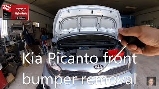 Kia Picanto 2017–present front bumper removal [upl. by Lewak]