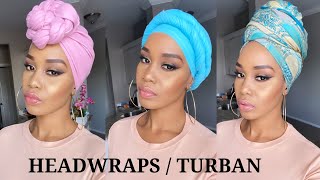 🔥 6 Quick amp EASY Headwrap Turban Styles  Tutorials Tupo1 [upl. by Gray]