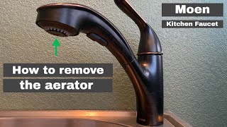 How to remove a Moen kitchen faucet aerator [upl. by Naresh]