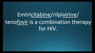 How to pronounce emtricitabine  rilpivirine  tenofovir Complera Memorizing Pharmacology [upl. by Llebiram]