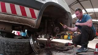 Brake caliper repair iveco daily [upl. by Yrrej]