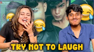 TRY NOT TO LAUGH CHALLENGE with Mayank  Nishu Tiwari vlogs [upl. by Kolosick]