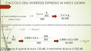 IL CALCOLO DELLINTERESSE [upl. by Gal]