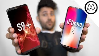 Samsung Galaxy S9 Plus vs iPhone X [upl. by Engapmahc837]