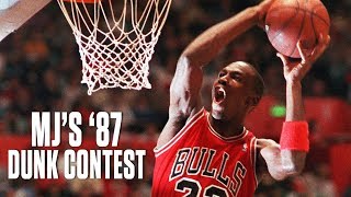 Michael Jordan’s 1987 NBA Slam Dunk Contest  NBA Highlights [upl. by Huntley]