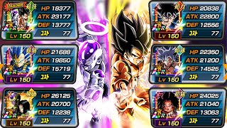 100 FULL LR UNIVERSE 7 TEAM SHOWCASE Dragon Ball Z Dokkan Battle [upl. by Botti]