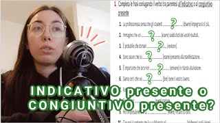 Presente indicativo o congiuntivo EASY Italian grammar exercise [upl. by Uball]