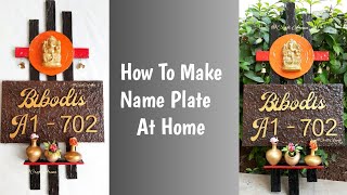 How to make Name plate at home l DIY customized nameplate [upl. by Leoine]