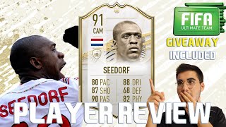 WORTH THE COINS 91 RATED PRIME ICON CLARENCE SEEDORF PLAYER REVIEW FIFA 21 [upl. by Adon]