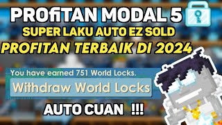 Modal 5DL Profit Gampang 🔥 High Demand Auto Cuan Banyak 💰  Growtopia Profit [upl. by Hendon597]