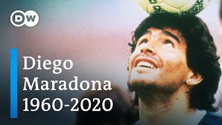 Football legend Diego Maradona dies at 60  DW News [upl. by Lesig]