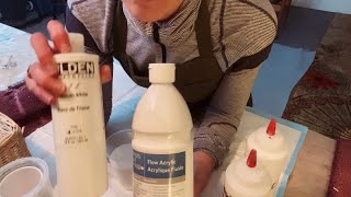 Paint mixing Pearl puddle pour mixes  How I mix my paint  2019 [upl. by Miguel]