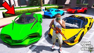 Franklin Stealing Billionaires Secret Sports Cars In GTA 5  SHINCHAN and CHOP [upl. by Nywde]