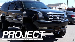 Project Vehicle Upgrade  Lifted Cadillac Escalade 7” Rough Country lift Arkon Lincoln 35” Tires [upl. by Rohpotsirhc]