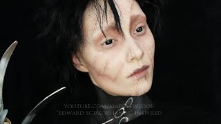 Edward Scissorhands Makeup Tutorial [upl. by Aihsenak]