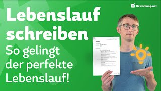 Lebenslauf erstellen  Den perfekten Lebenslauf schreiben [upl. by Englebert843]